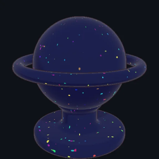 Glitter Bursts: High-Mid: Explosive glitter sparkles bursting on snare and synth chords.
