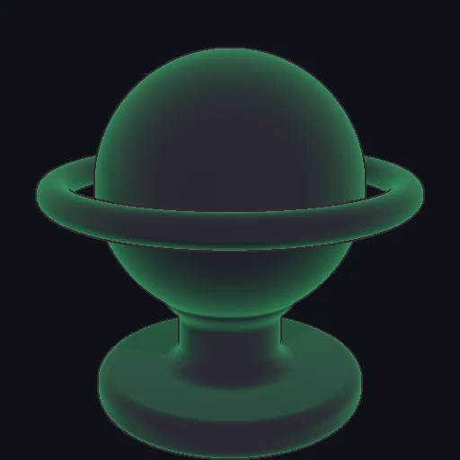 Rim Glow: Treble: Fresnel rim highlight flashing on sharp treble, cymbals, and hi-hats.