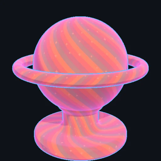 Theme Colors: Bass: AudioLink 4-color world palette cycling across the material.