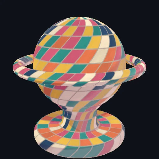 Distortion: Twist: Height-dependent rotational twist rotating the top pole relative to base.