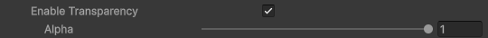 FireRatShader material inspector: Transparency controls once enabled