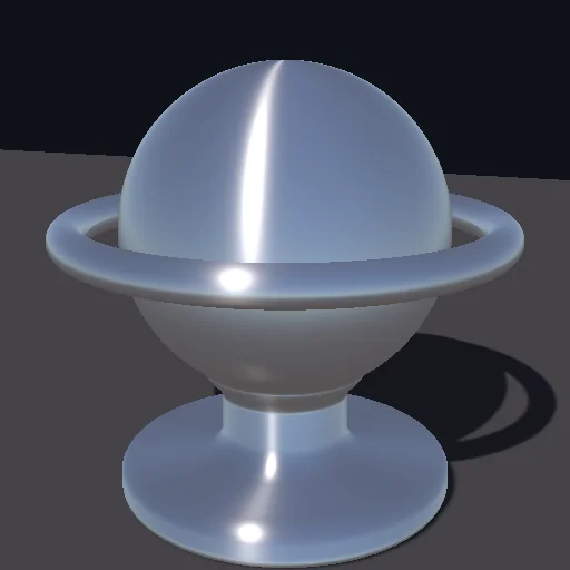 Anisotropic Brushed Metal: Directional specular reflection stretched along tangent vectors like brushed steel.