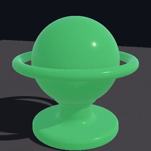 Subsurface (Jade): Simulated translucent subsurface scattering with backlit transmission and colored scatter.