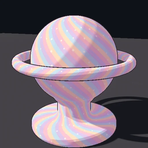 Toon: 3-Tone: Three-step shading adding an intermediate midtone between highlight and shadow.