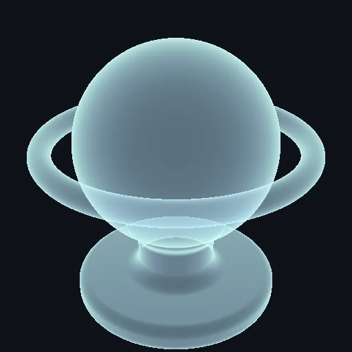 Ethereal Ghost: Soft glowing spirit appearance utilizing inverted Fresnel transparency.