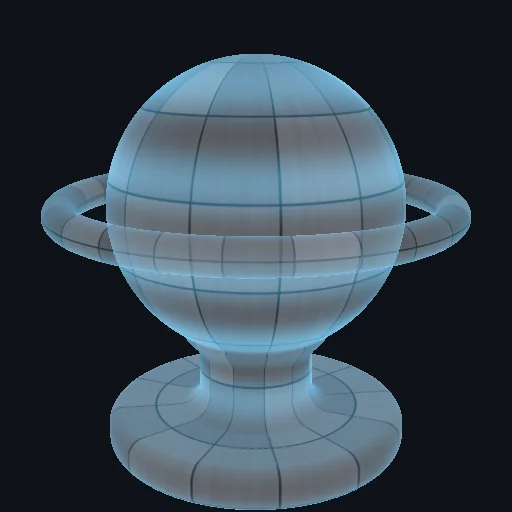 SciFi Hologram: Translucent projected holographic mesh with animated scanlines and flicker.