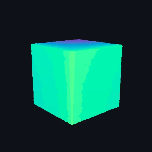 Mandelbox: 3D raymarched fractal calculated inside the sphere volume with 360° rotation.